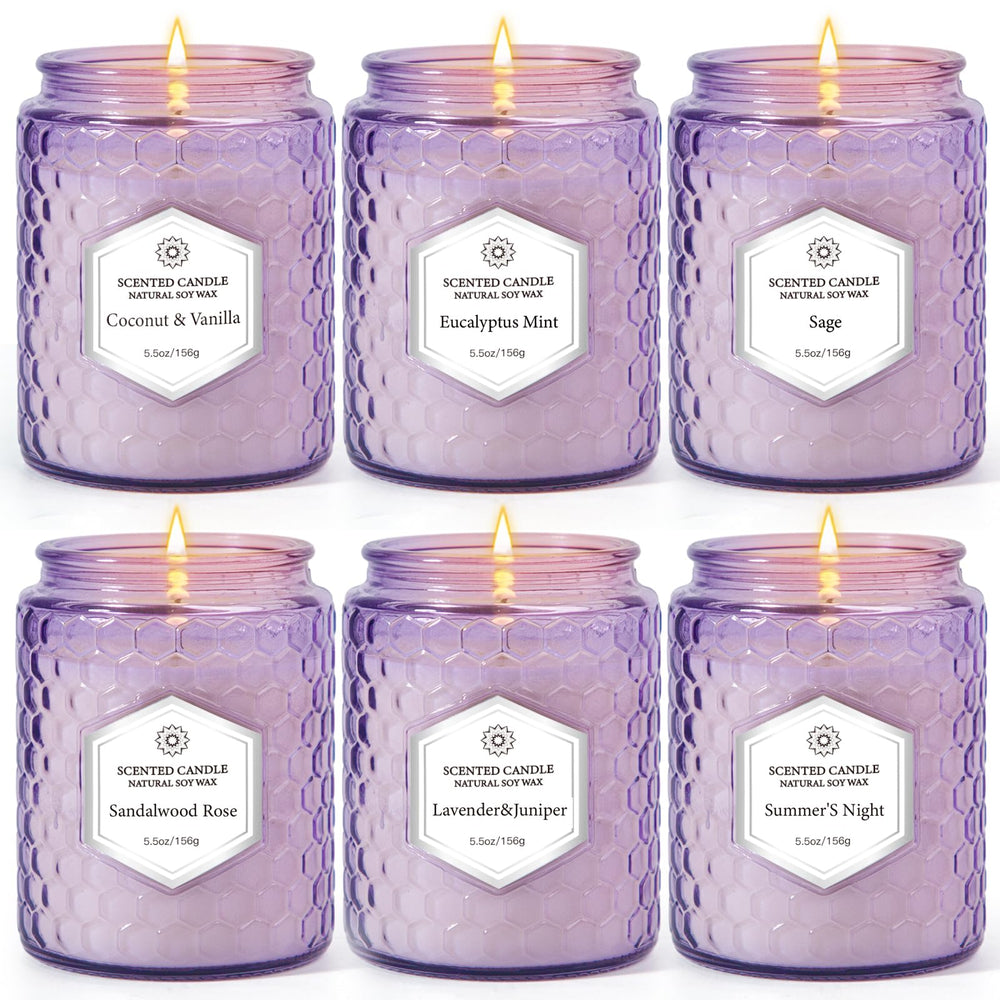JXDLSQ Coconut and Vanilla jar candle creates a cozy ambience.
