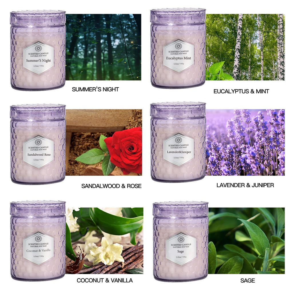 JXDLSQ Eucalyptus Mint jar candle helps focus with a refreshing scent.
