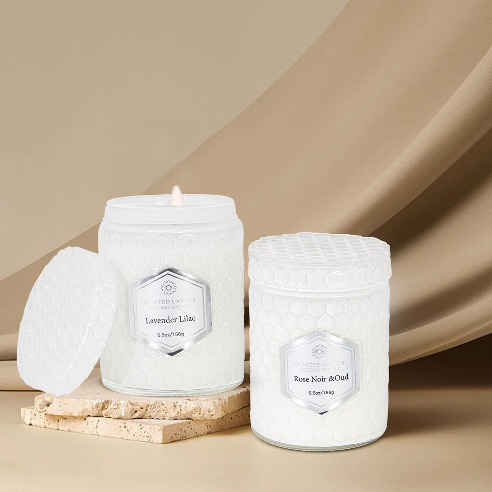 JXDLSQ sandalwood patchouli candle jar creates grounding ambiance for meditation