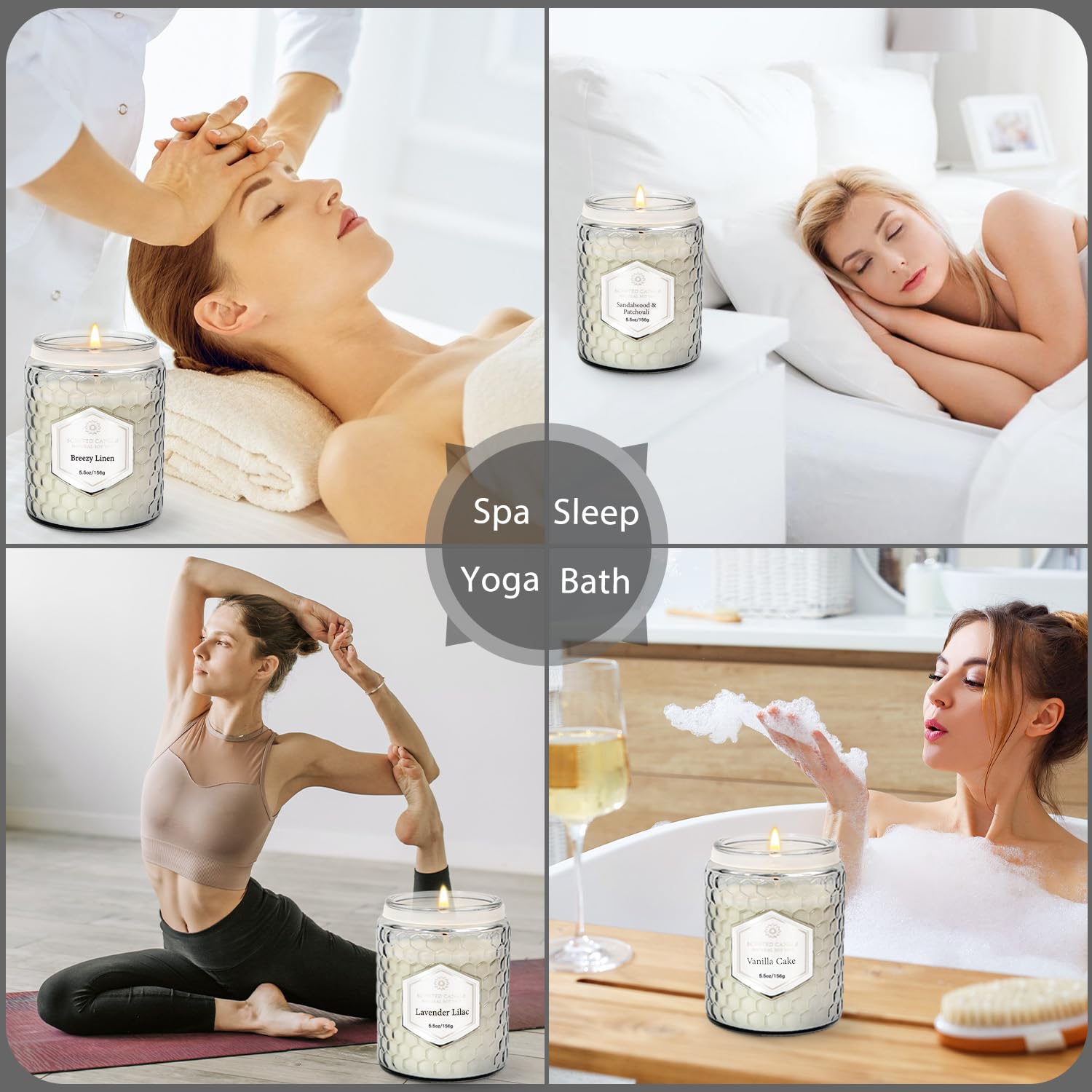 JXDLSQ Gift-ready six-pack candles complement any home decor.