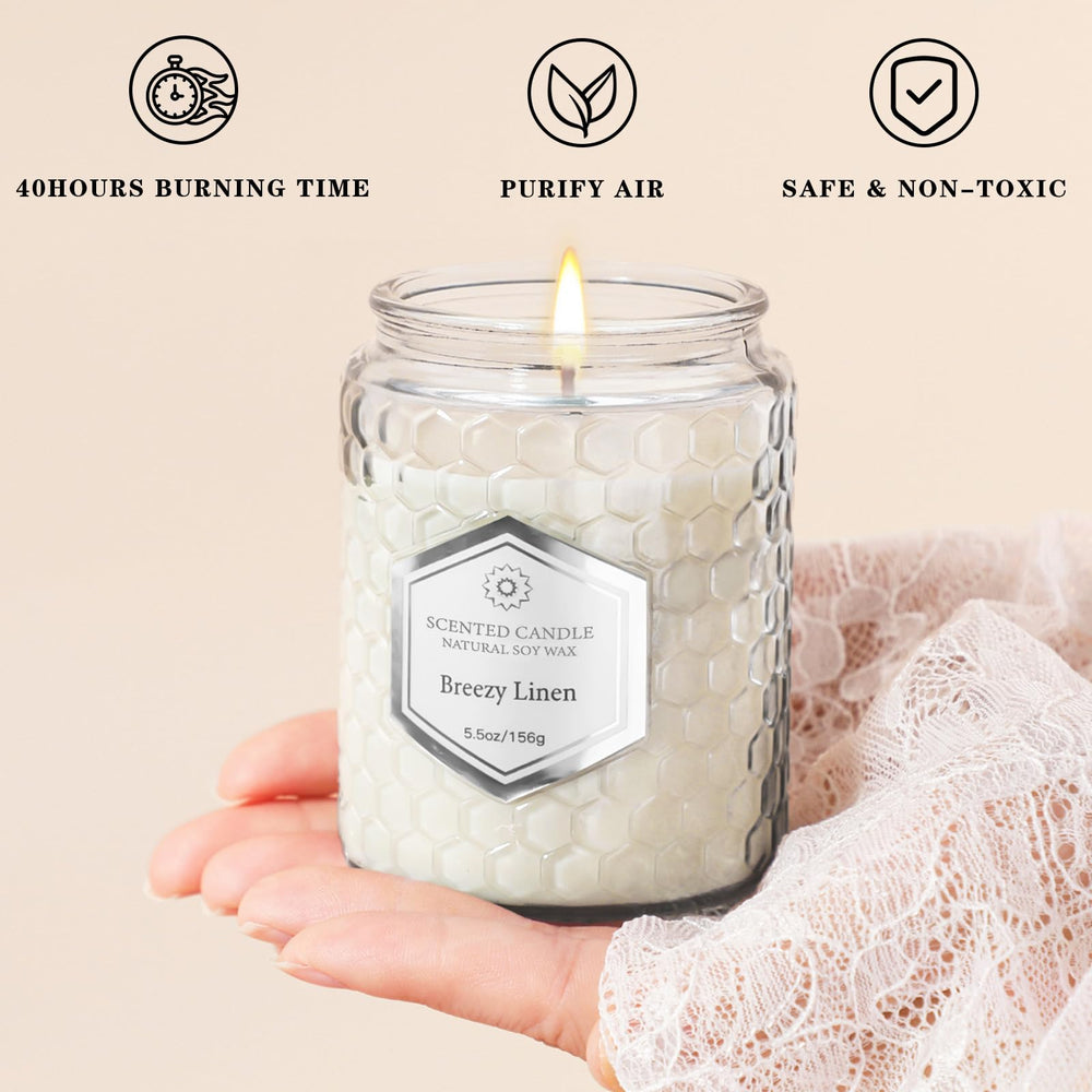 JXDLSQ Lavender Lilac candle soothes evenings with floral serenity.