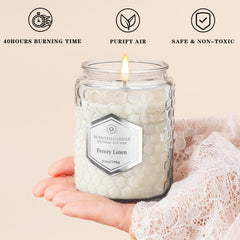 JXDLSQ Lavender Lilac candle soothes evenings with floral serenity.