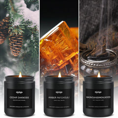 JXDLSQ Magnoli & Sandalwood candle delivers rich layered scent and depth.