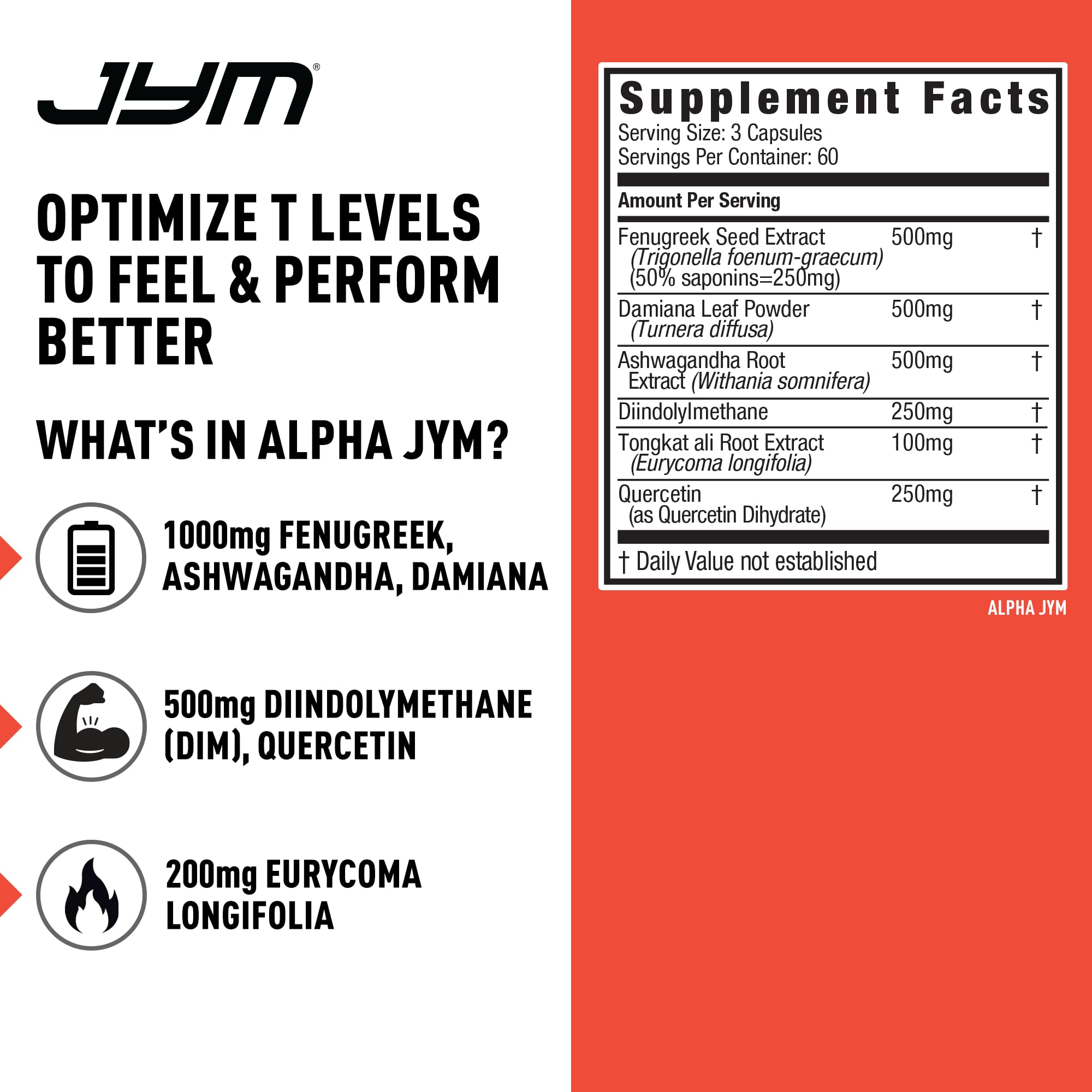 Alpha JYM capsules close-up highlighting capsule form for easy daily dosing