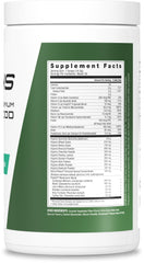 JYM Greens scoop in glass showcasing convenient nutrient delivery for busy days.