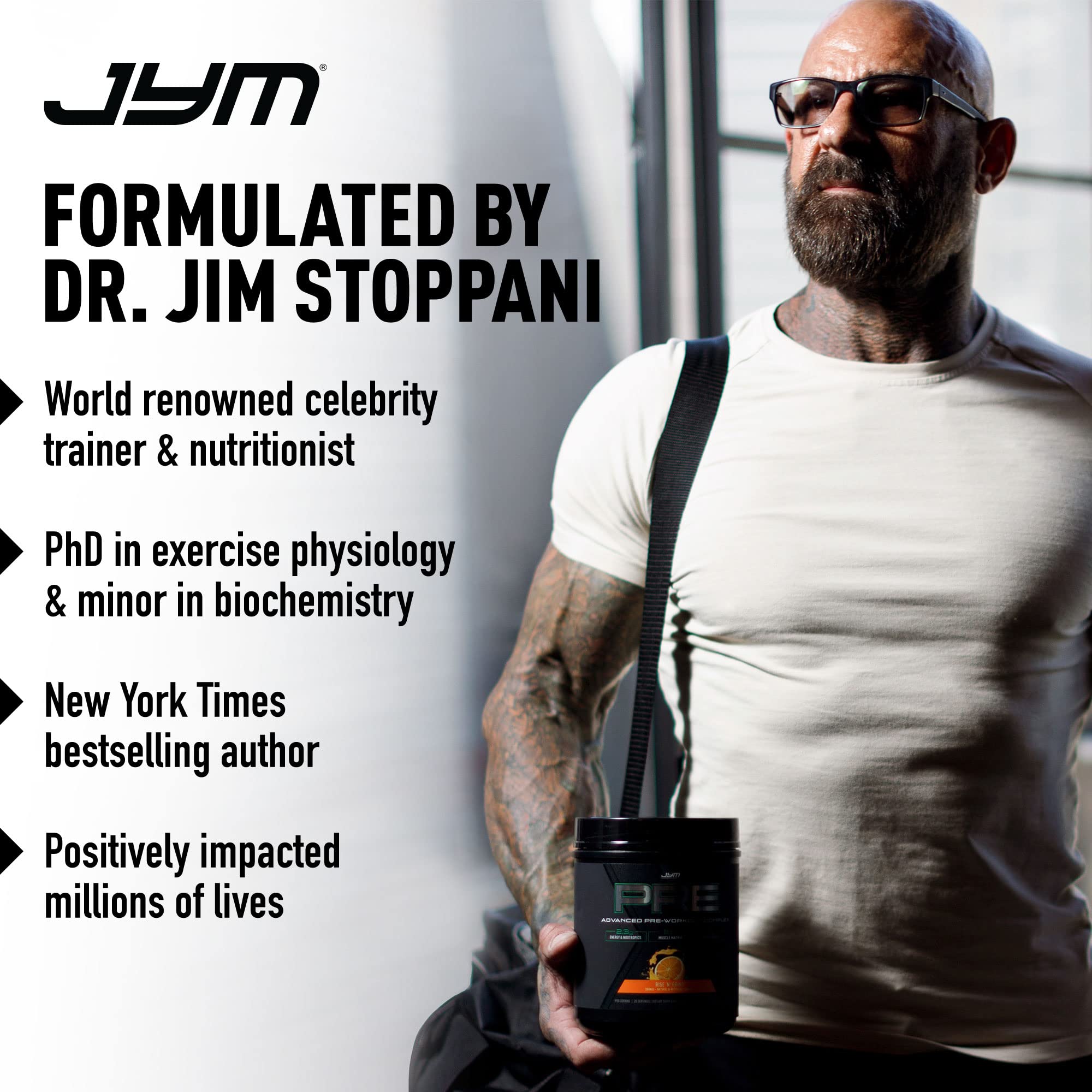 JYM Hydration Lemon Lime powder serving setup during a workout.