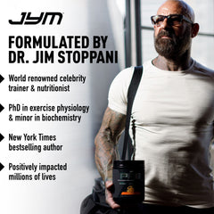 JYM Hydration Lemon Lime powder serving setup during a workout.