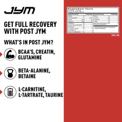Pouring JYM Post JYM Active Matrix Rainbow Sherbet into water for rapid absorption.