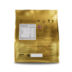 JYM Pro JYM Rocky Road label closeup highlighting protein blend and dosage.