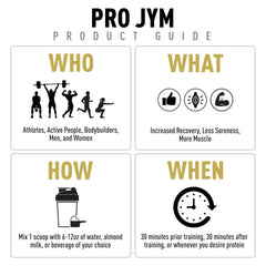JYM Rocky Road powder being poured into a shaker, ready for pre-workout or nighttime recovery