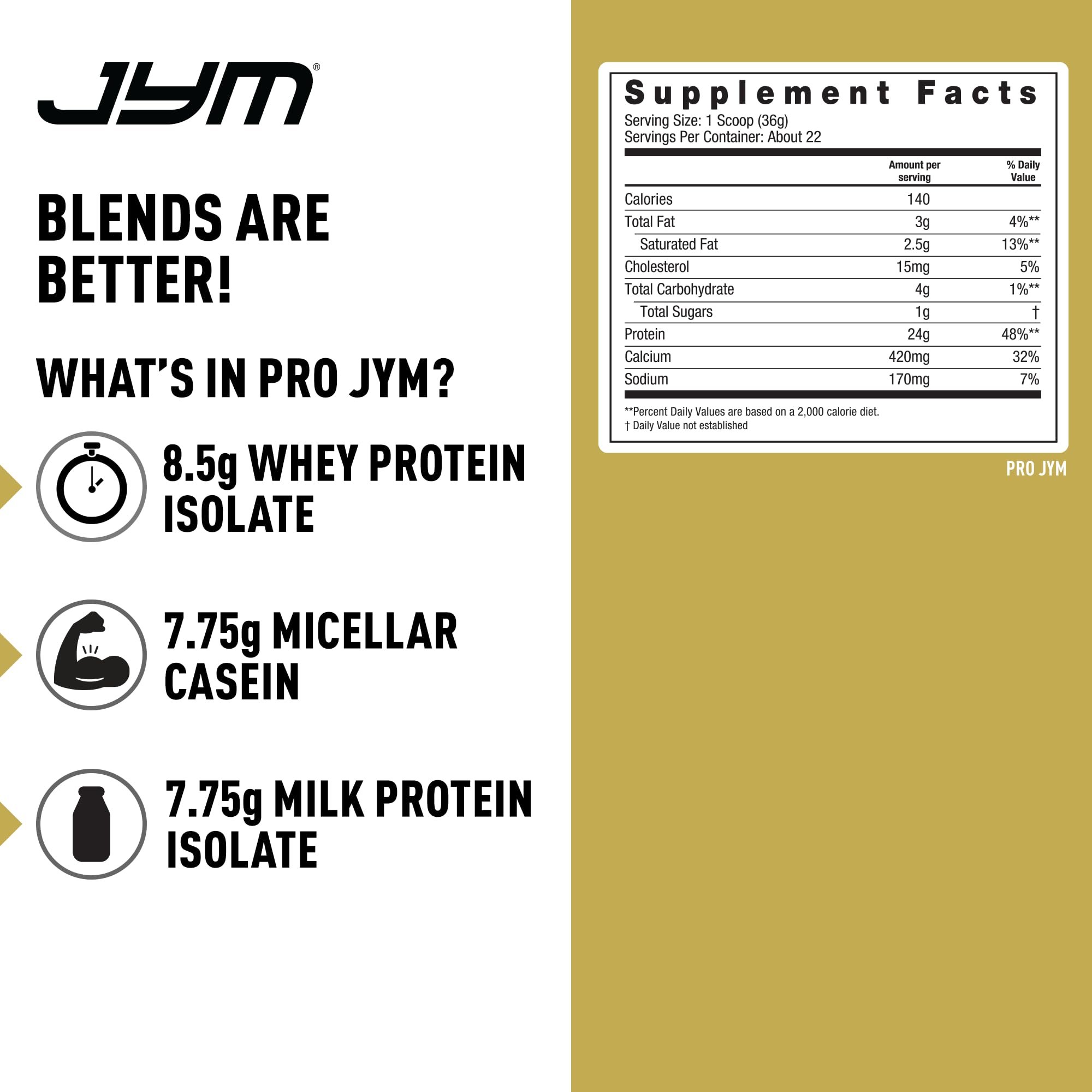 JYM Pro JYM Chocolate Mousse serving cup highlights convenient protein shake on the go.