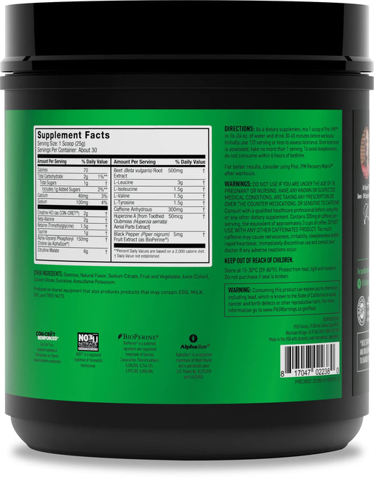 JYM Pre JYM grape candy scoop dispensing full serving for steady energy.