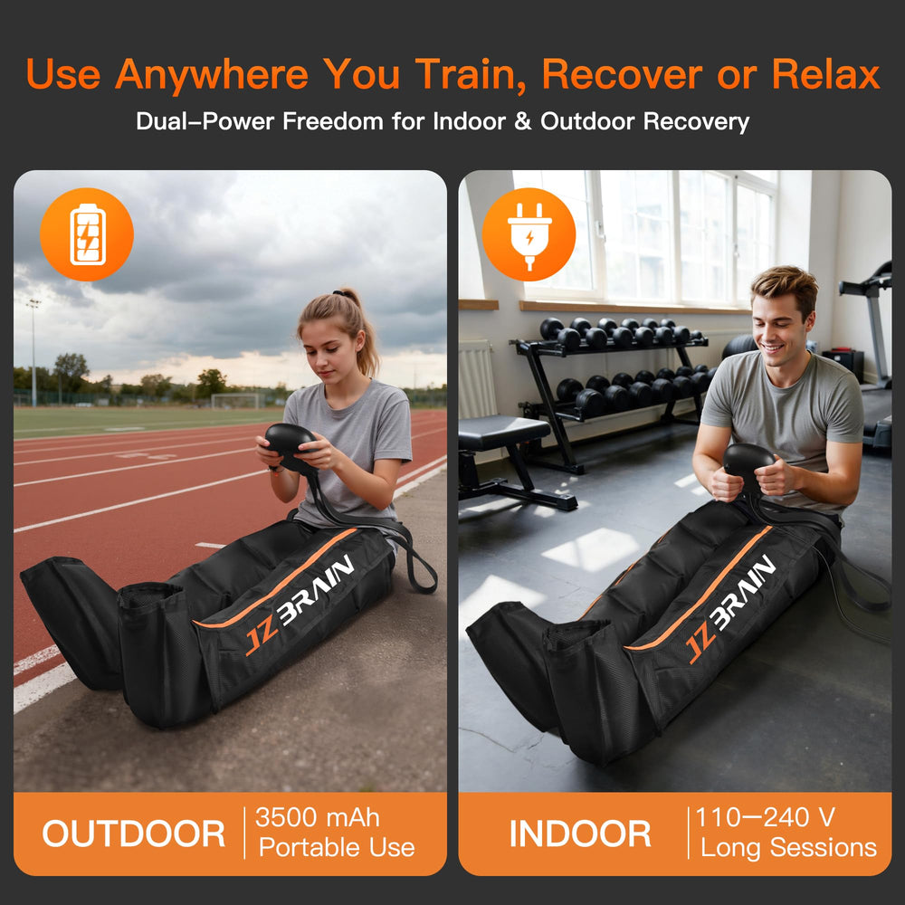 JZBRAIN 360-degree full-leg coverage ensures even compression.