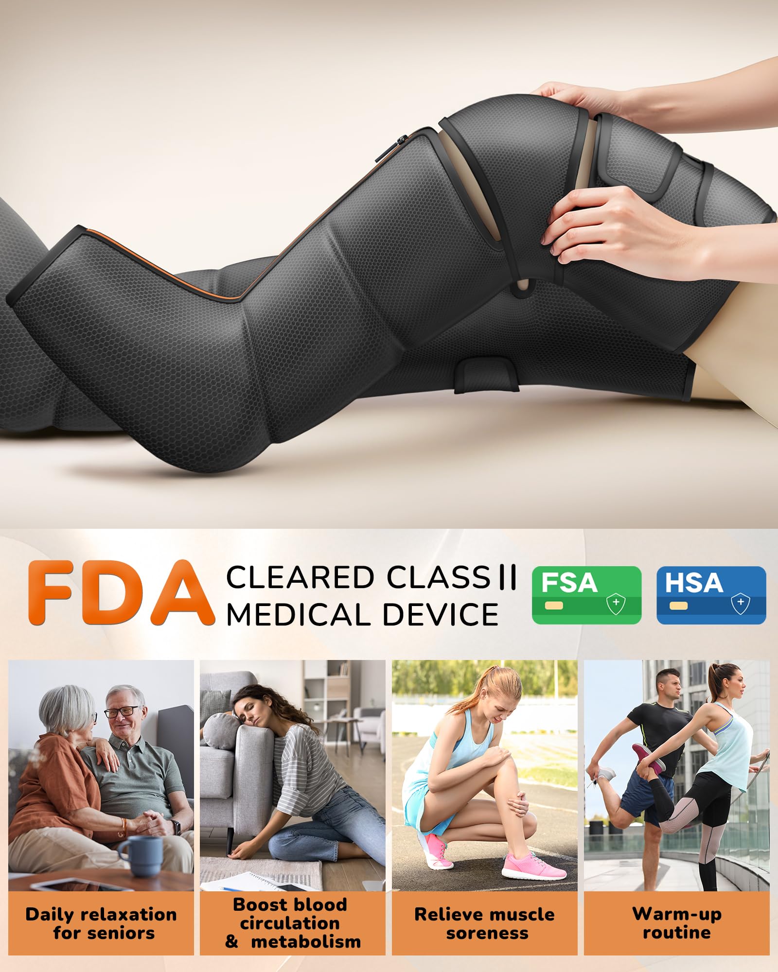JZBRAIN leg massager carry bag keeps it organized for travel.