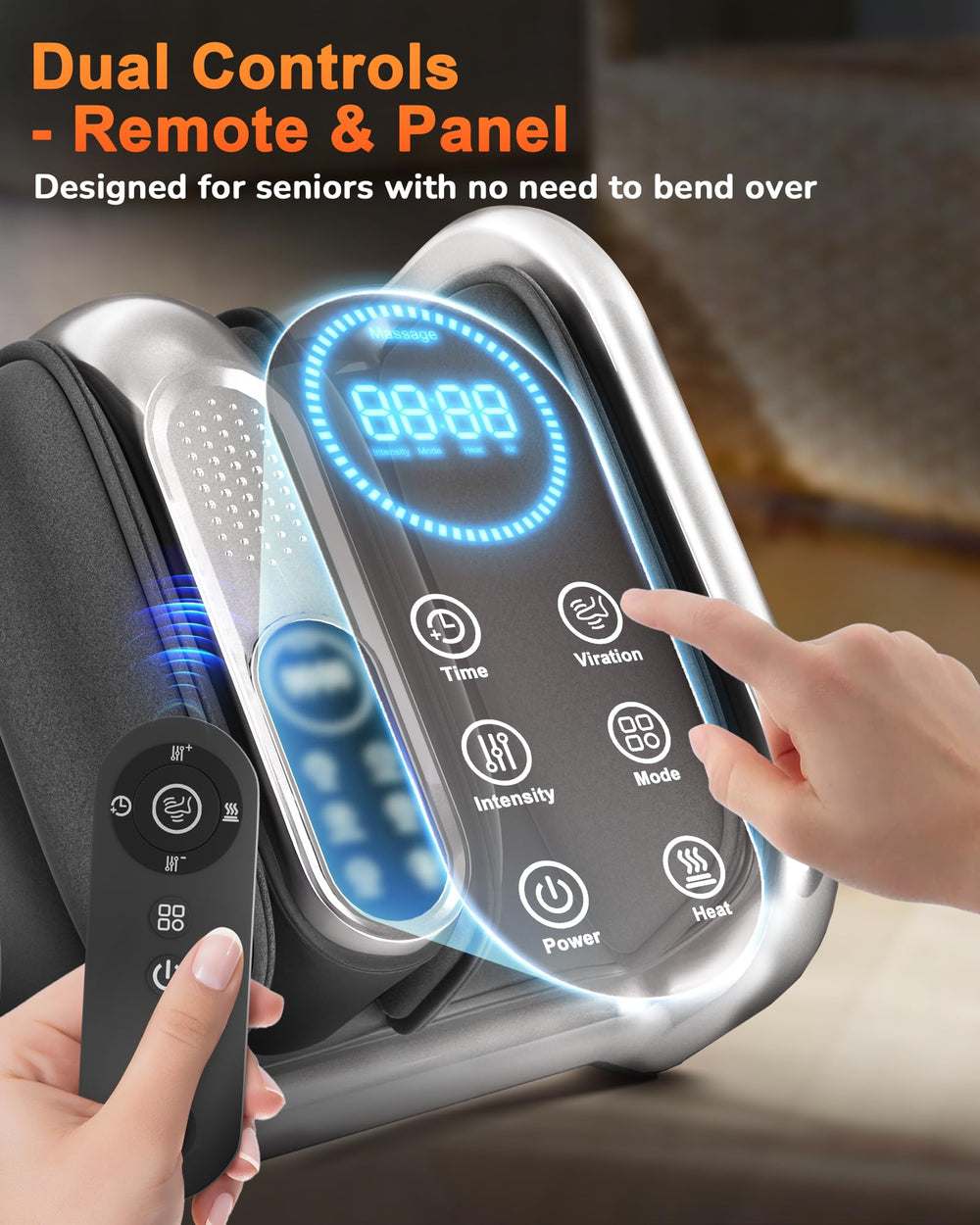JZBRAIN adjustable handle on foot massager for flexible use