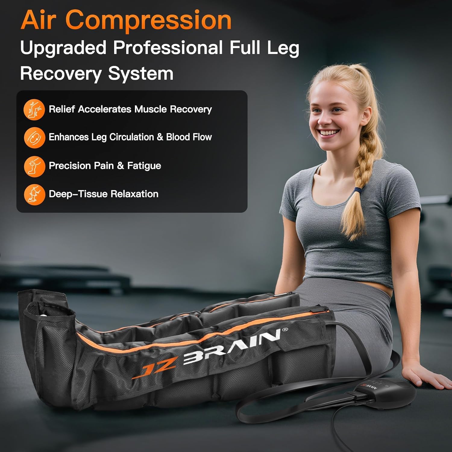 JZBRAIN smart pressure sensor calibrating fit on calf for personalized session