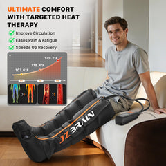 JZBRAIN smart sensors detect leg size for a balanced, personalized compression.