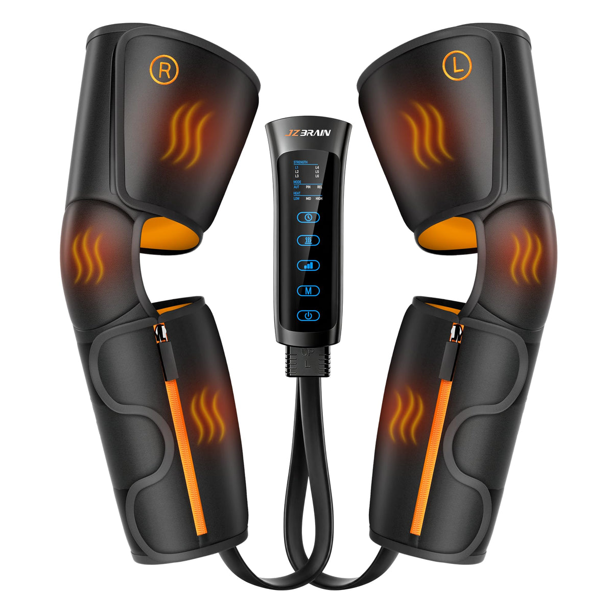JZBRAIN air compression leg massager around calf area for targeted fatigue relief