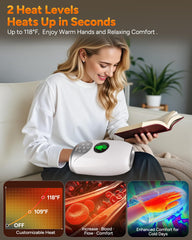 JZBRAIN two heat settings provide soothing warmth and circulation support.