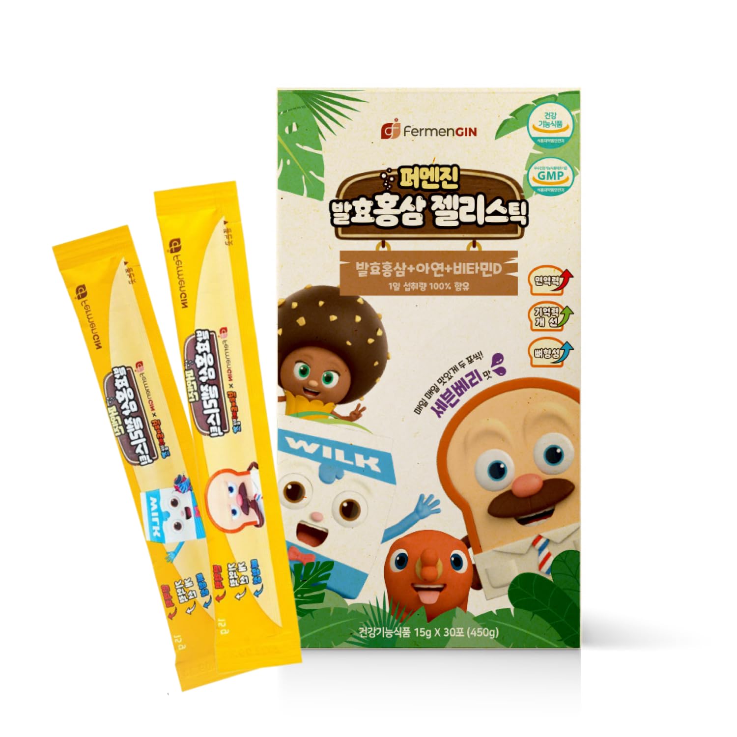 K FOOD KOREAN FOOD fermented red ginseng jelly berry stick unwrap for quick on-the-go snacking.