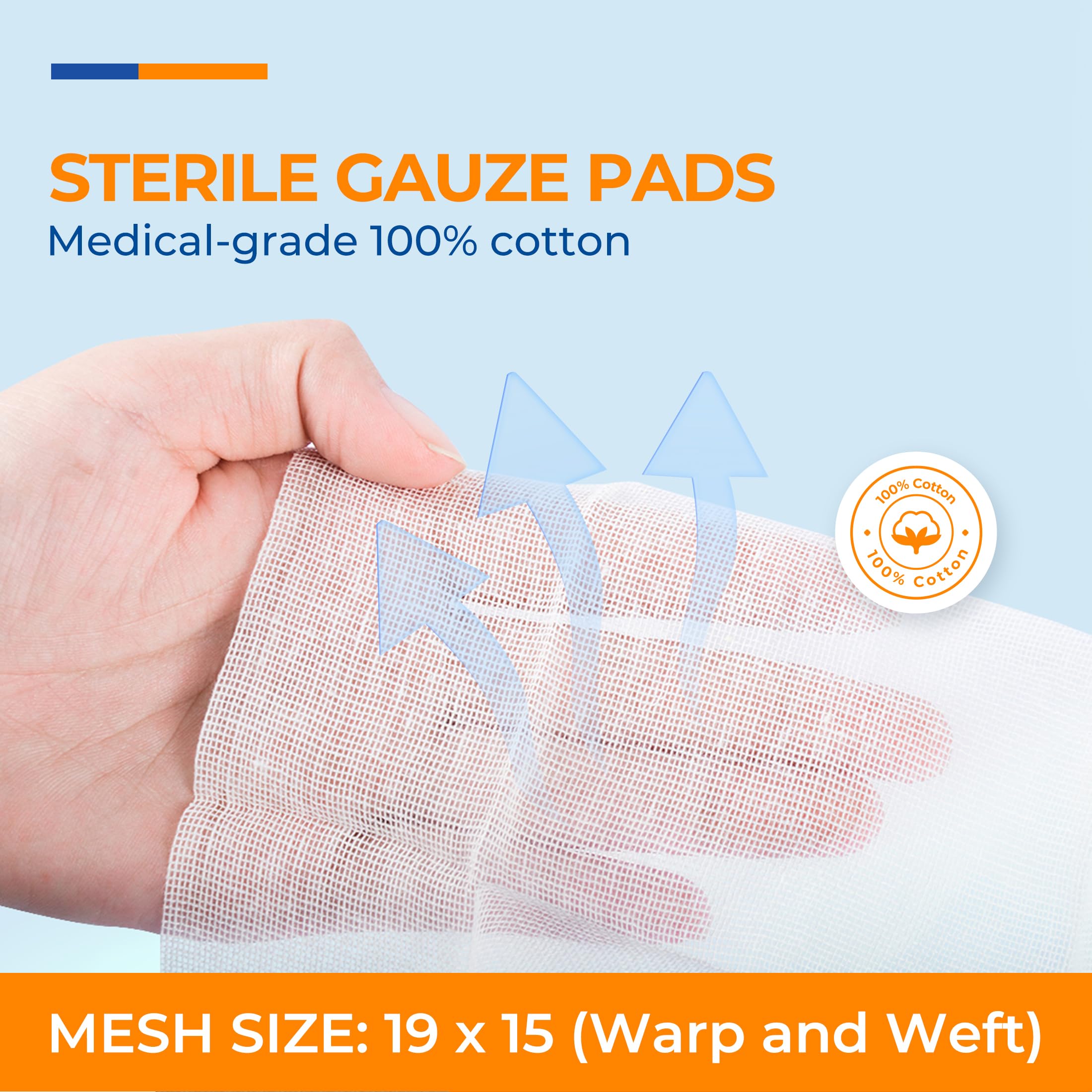 K Kingstar 12-ply cotton gauze highlights superior absorbency and extra softness.