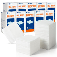 K Kingstar 2000-pack gauze sponges 4x4 inch, 8-ply cotton for absorbent wound care