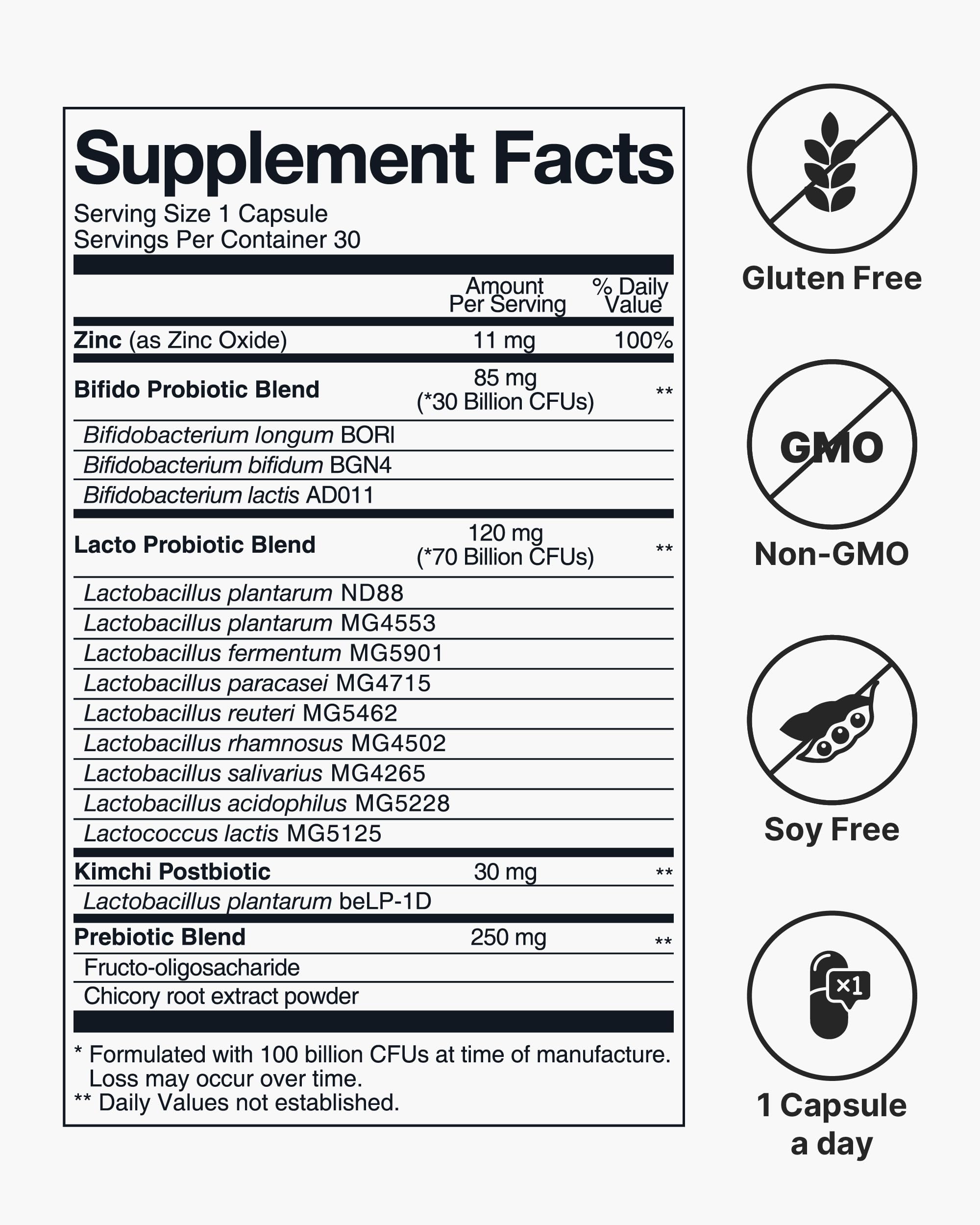 K-NUTRA Daily Synbiotic+ capsule close-up shows texture and quality.