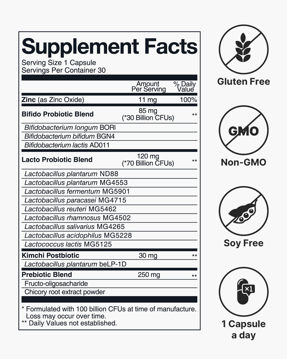 K-NUTRA Daily Synbiotic+ capsule close-up shows texture and quality.