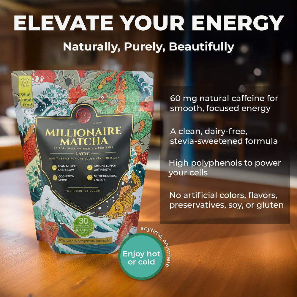 K* PAX scoop pouring into cup for a latte-style energy boost.
