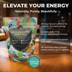 K* PAX scoop pouring into cup for a latte-style energy boost.