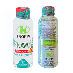 K Tropix Kava Shot Tropical Blast travel-friendly bottle for social outings.