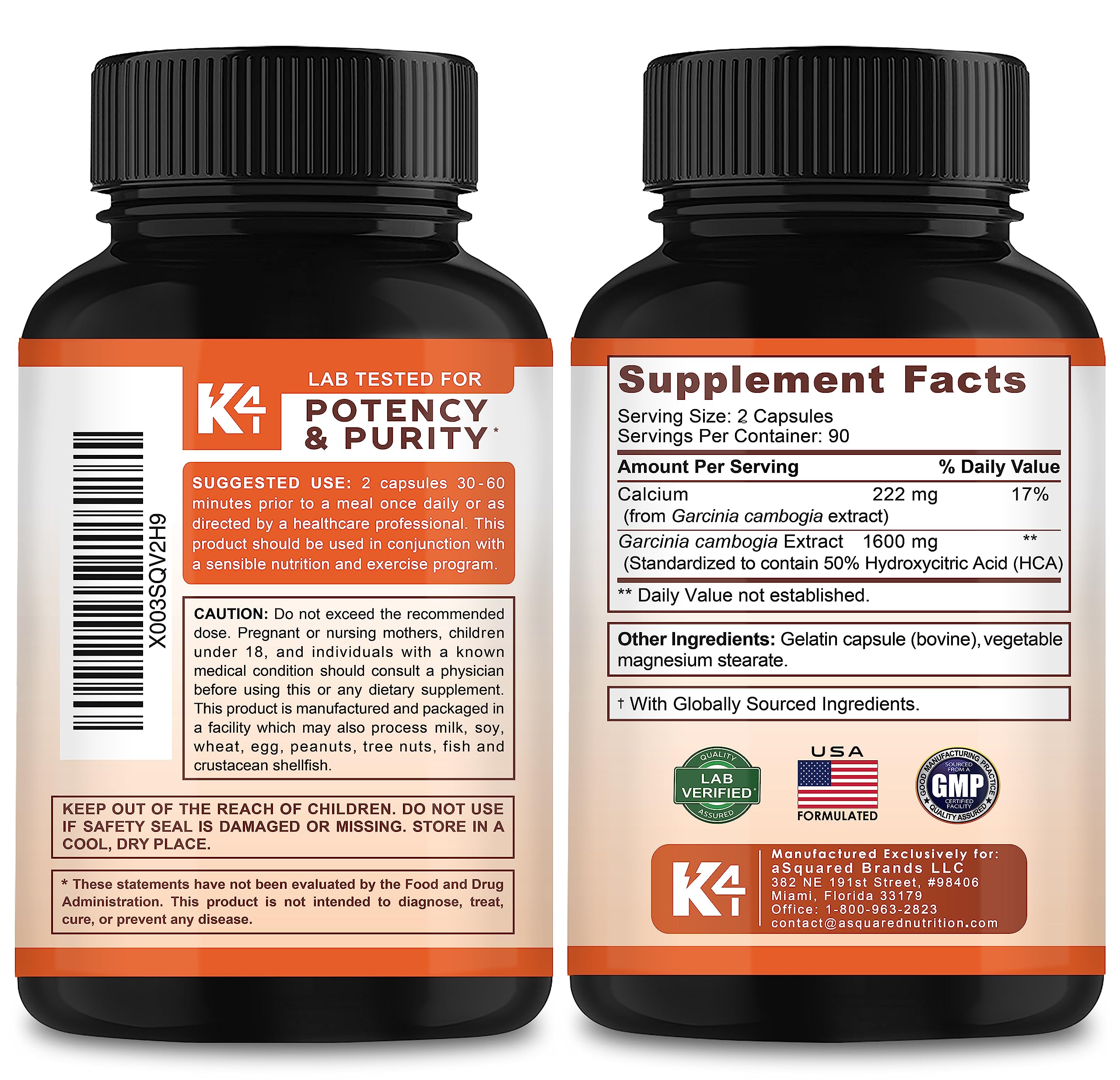 K4 Keto Garcinia Cambogia bottle pour – demonstrates easy daily routine.