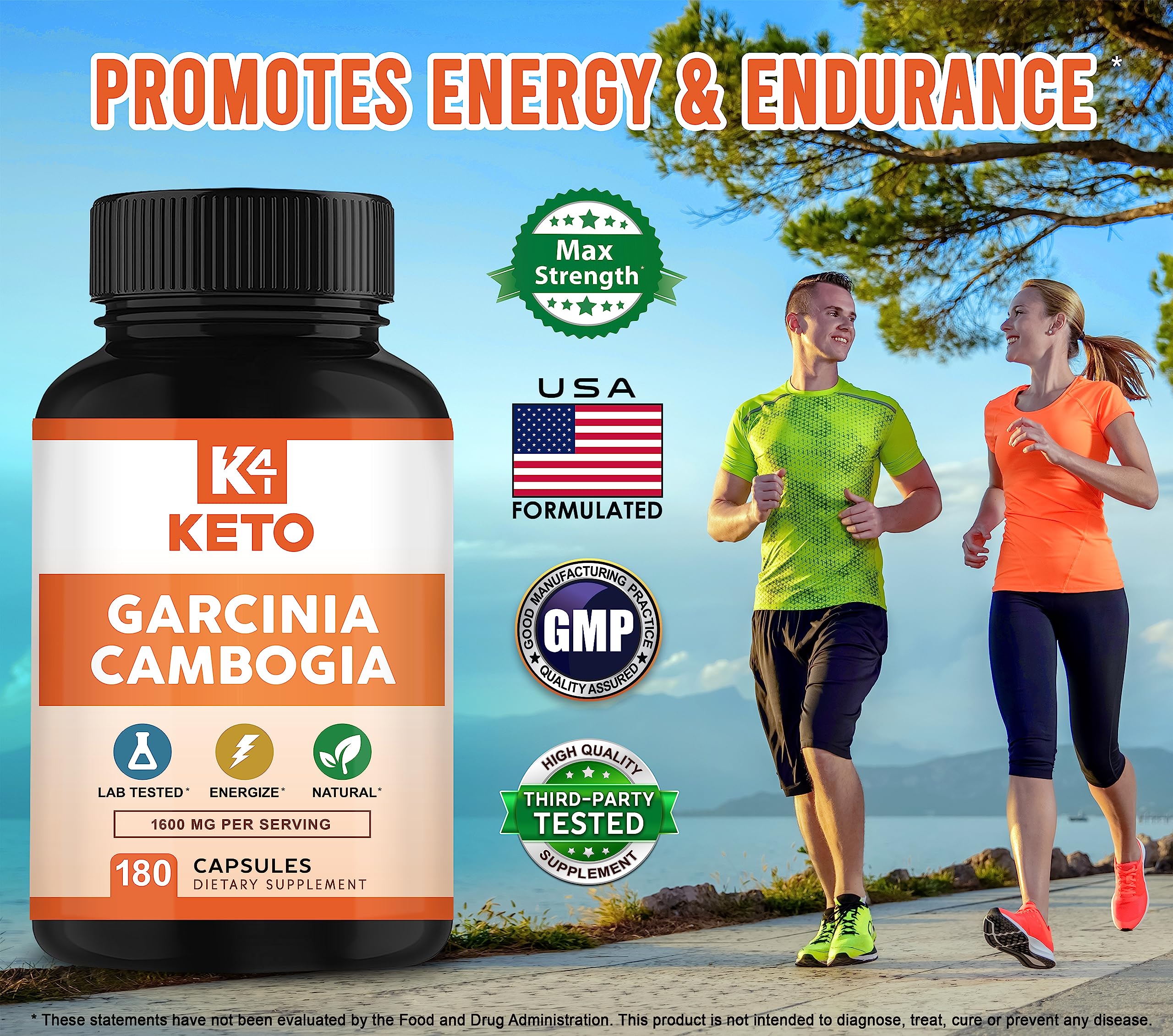 K4 Keto Garcinia Cambogia packaging box – emphasizes 90-day supply.