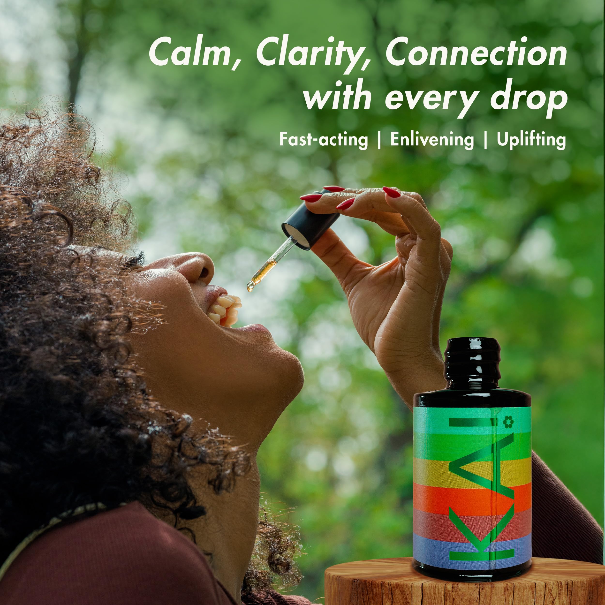 KA! Kanna tincture bottle label clearly signals vegan and gluten-free credentials.