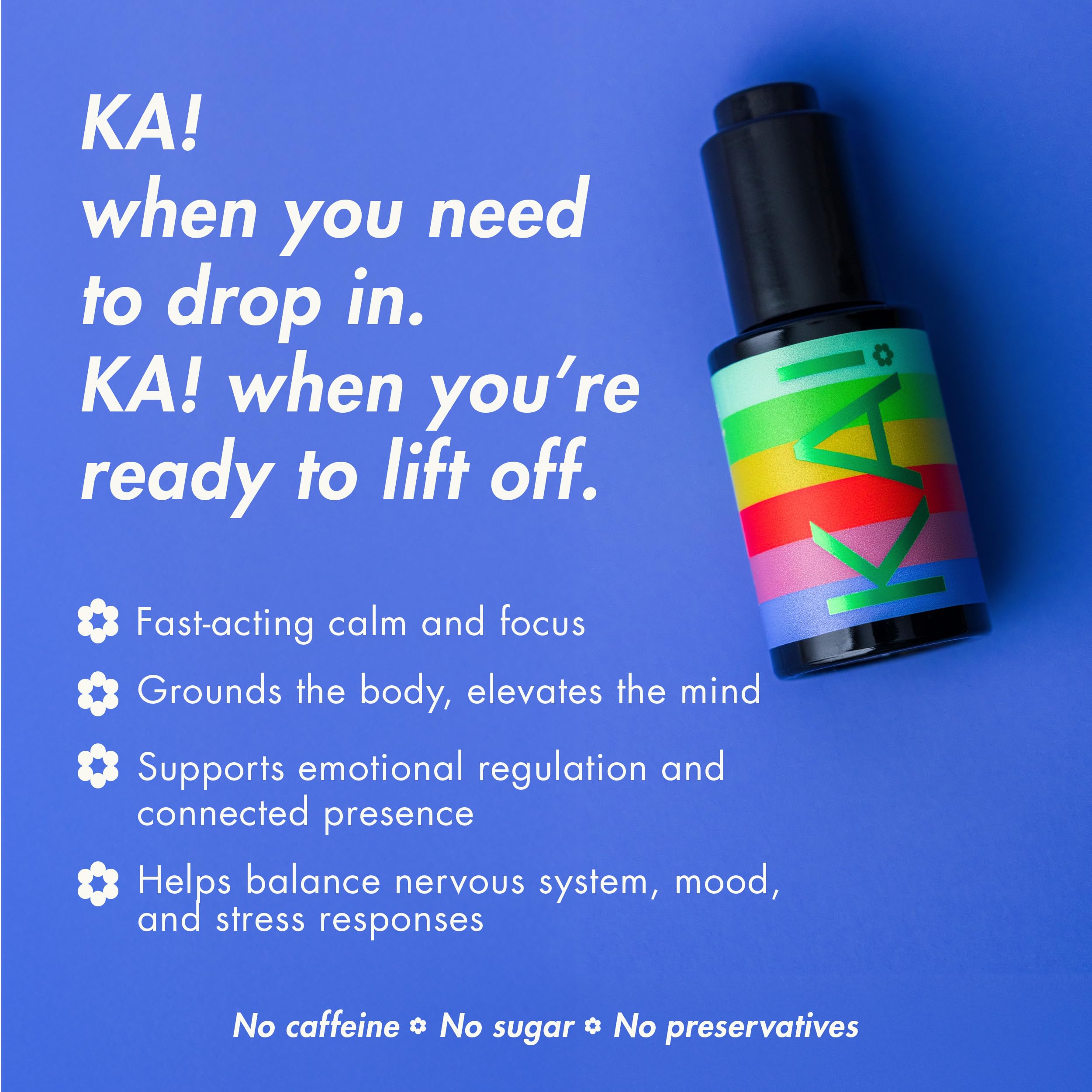 KA! Kanna dropper dispensing drops for fast sublingual use.