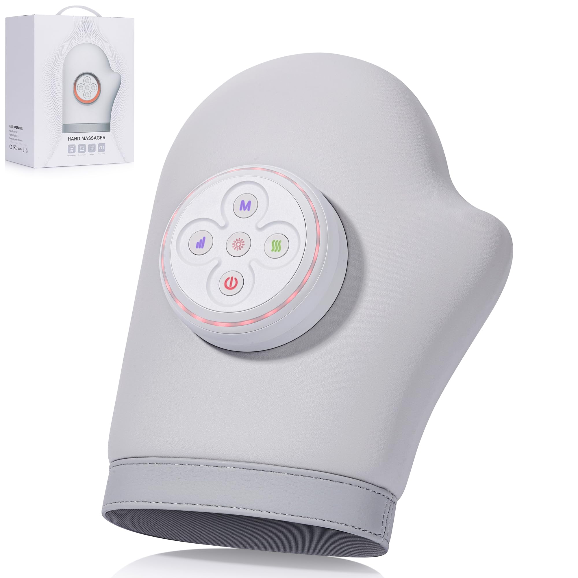 Kaaeiccr hand massager palm-and-fingers wrap delivers full coverage