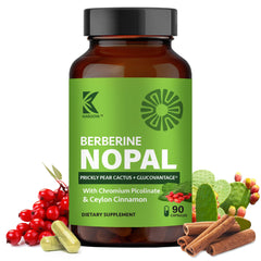 Kabooya Berberine-Nopal bottle with capsules for daily metabolic support