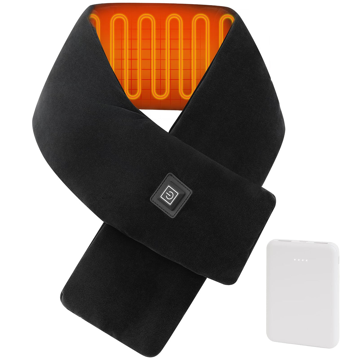 KADORVA heated neck wrap with powerbank pocket for cordless warmth on the go