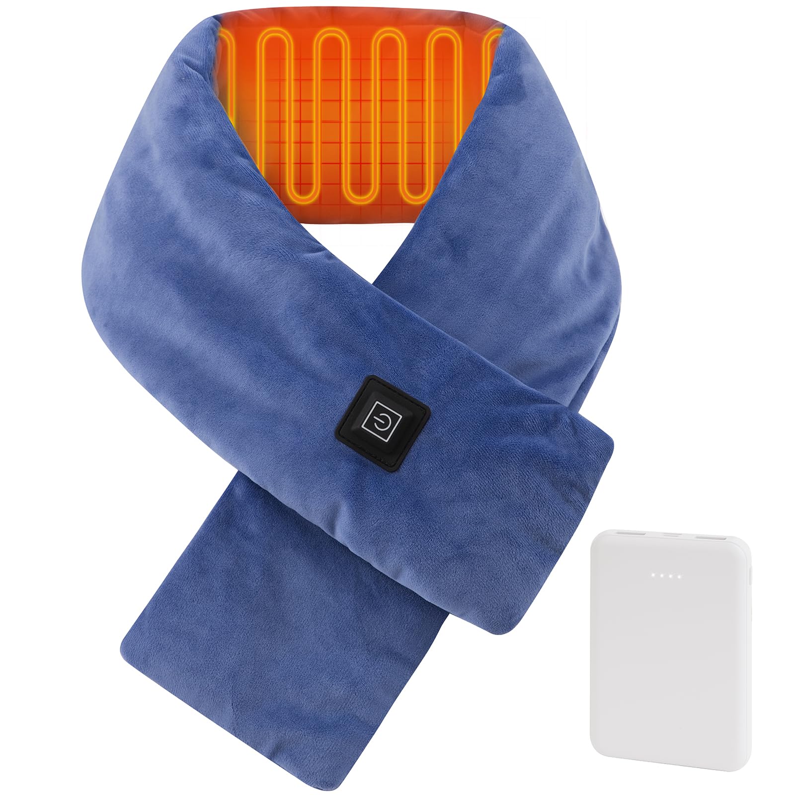 KADORVA heated neck wrap in soft crystal velvet fabric for neck warmth.