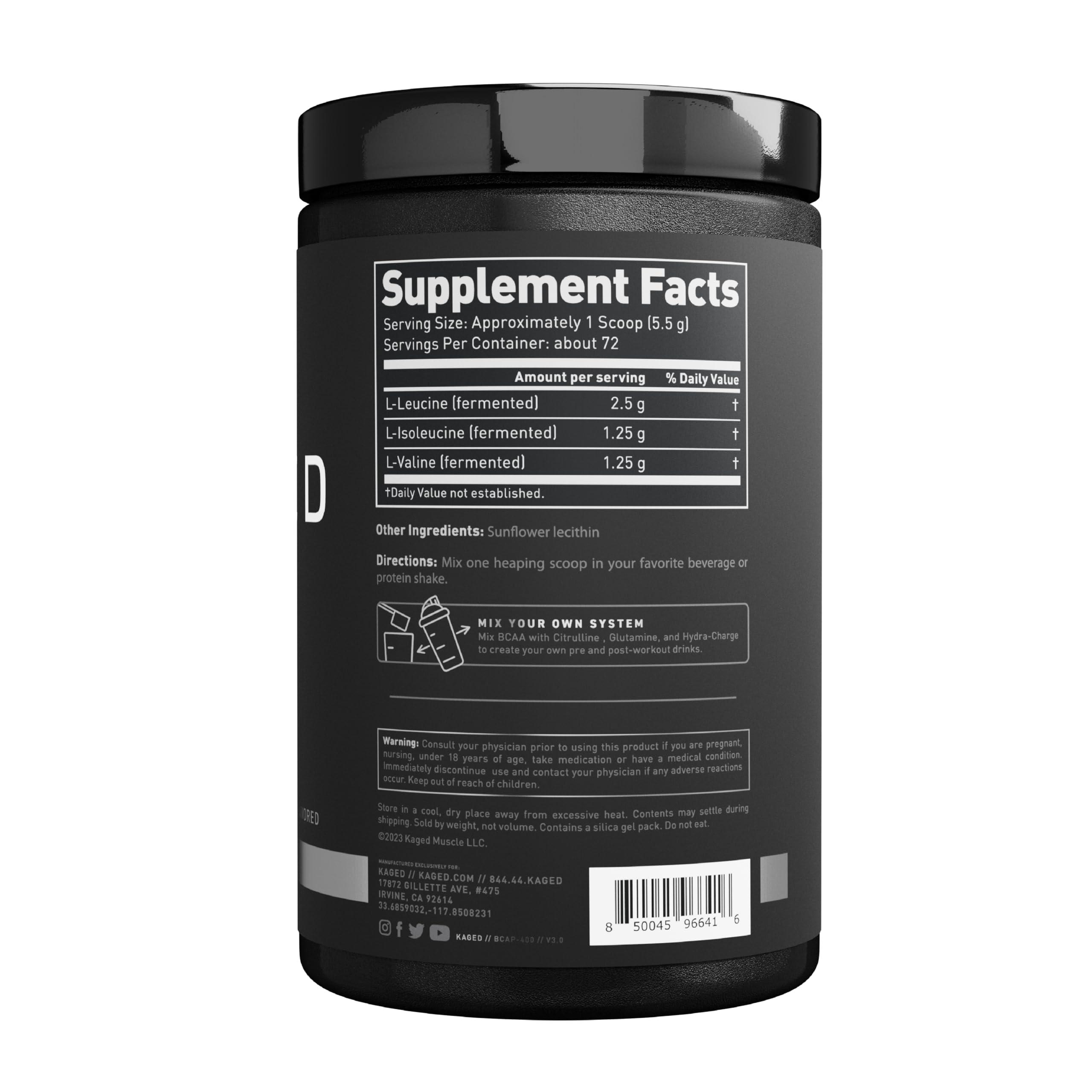 Kaged BCAAs athlete preparing a workout drink.