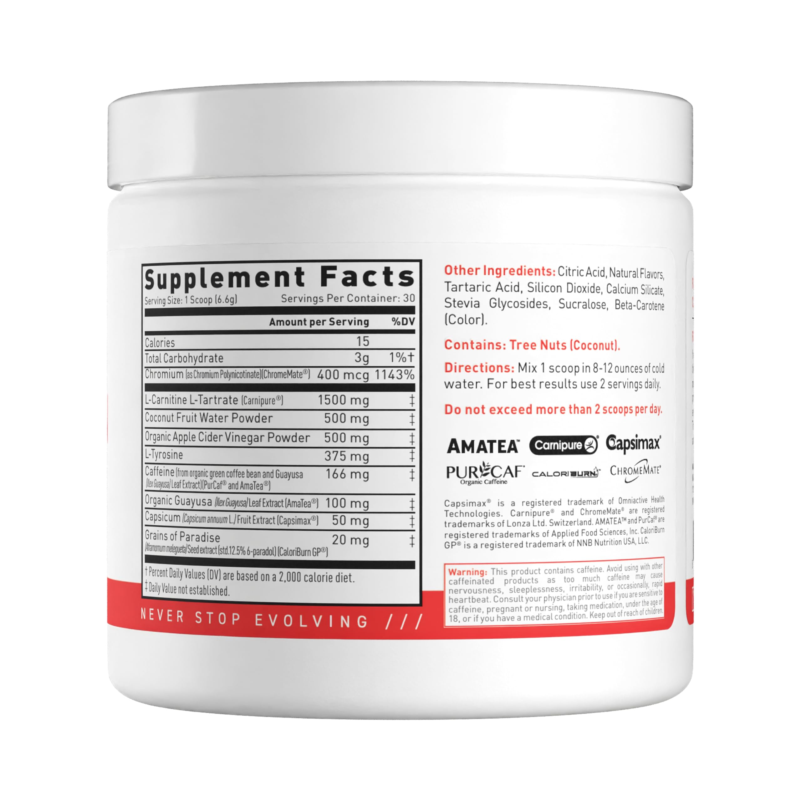 Kaged Clean Burn powder scoop on table demonstrates a ready-to-use serving for workouts.