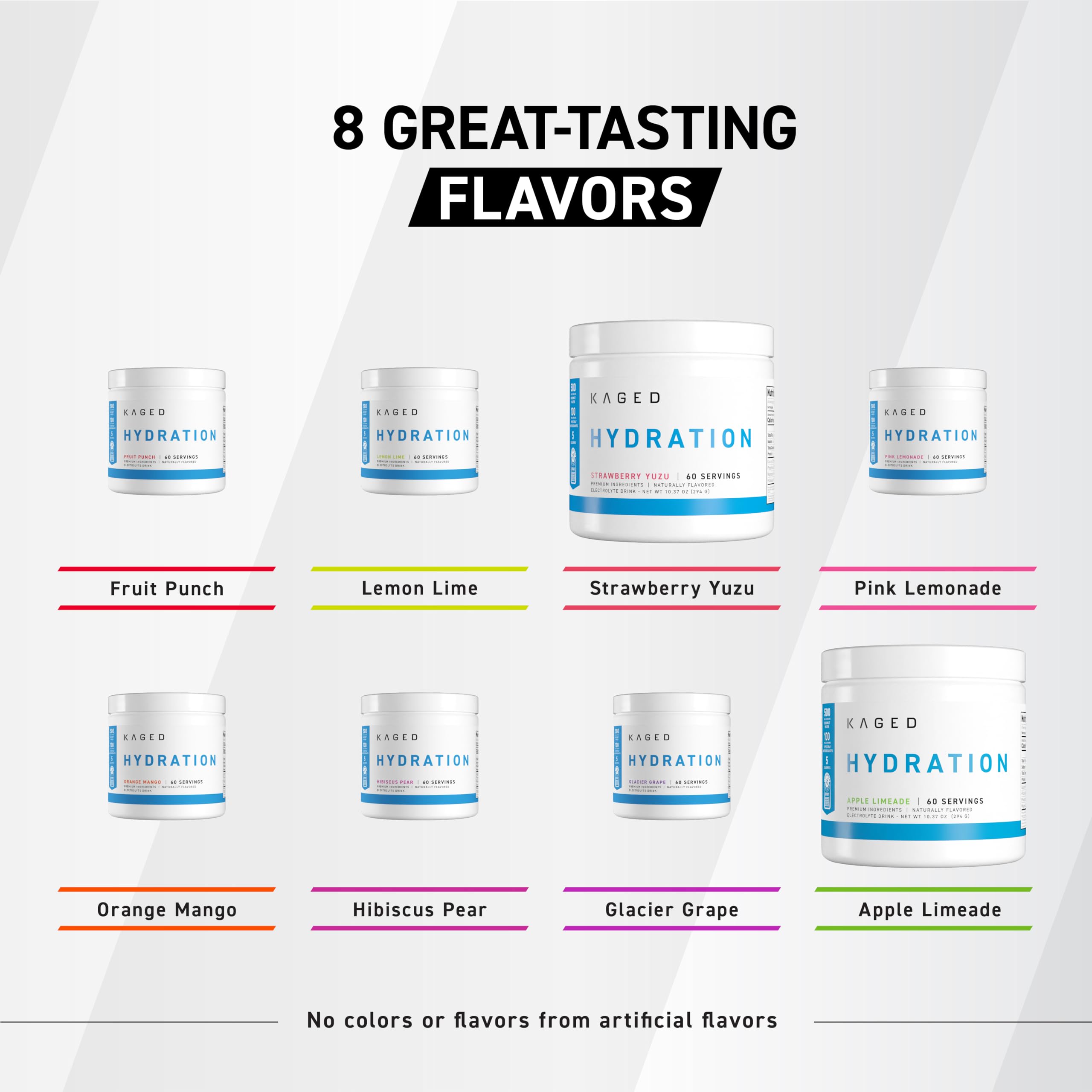 Kaged Daily Hydration workout prep setup showcases clean electrolyte base