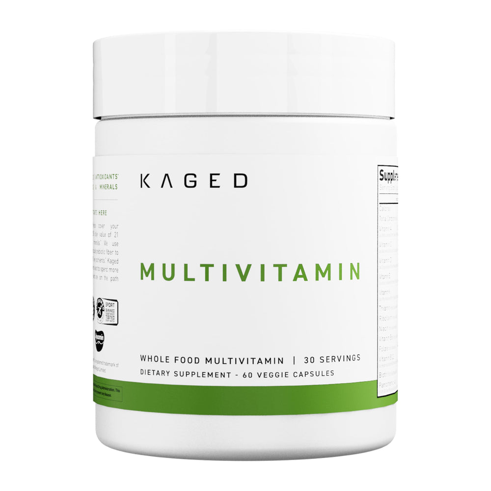 Kaged Multivitamin capsules unflavored in bottle for daily use