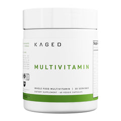 Kaged Multivitamin capsules unflavored in bottle for daily use
