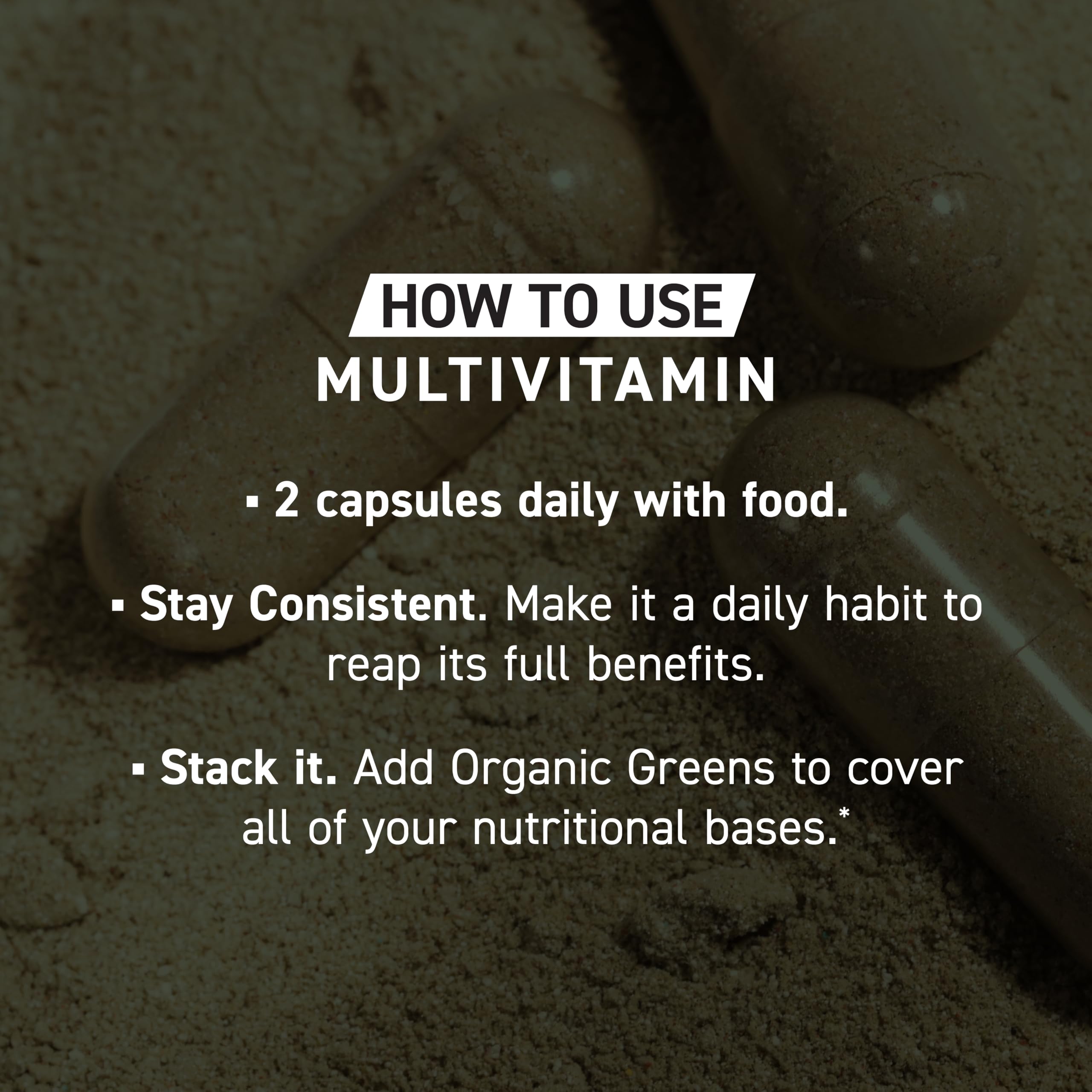Kaged Multivitamin featuring real fruits and greens imagery
