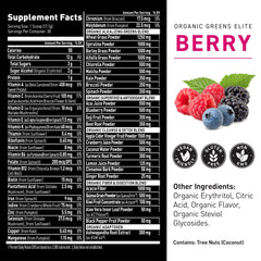 Scoop with Kaged Organic Greens Elite Berry powder for simple daily use