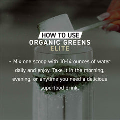 Kaged Organic Greens Elite Berry shake in glass for a refreshing daily ritual