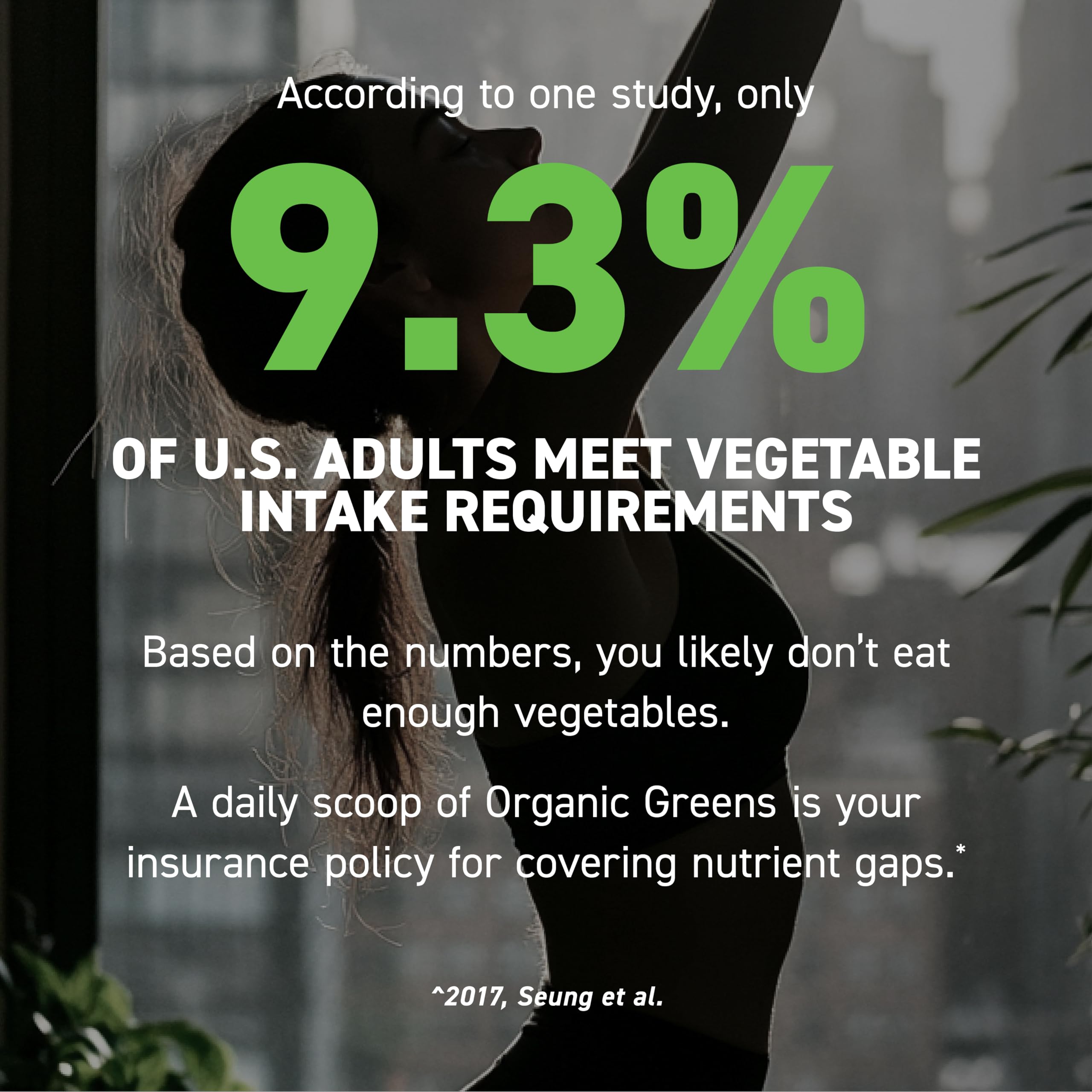 Kaged Organic Greens Outlive100 ingredients palette highlights 26 fruits and vegetables