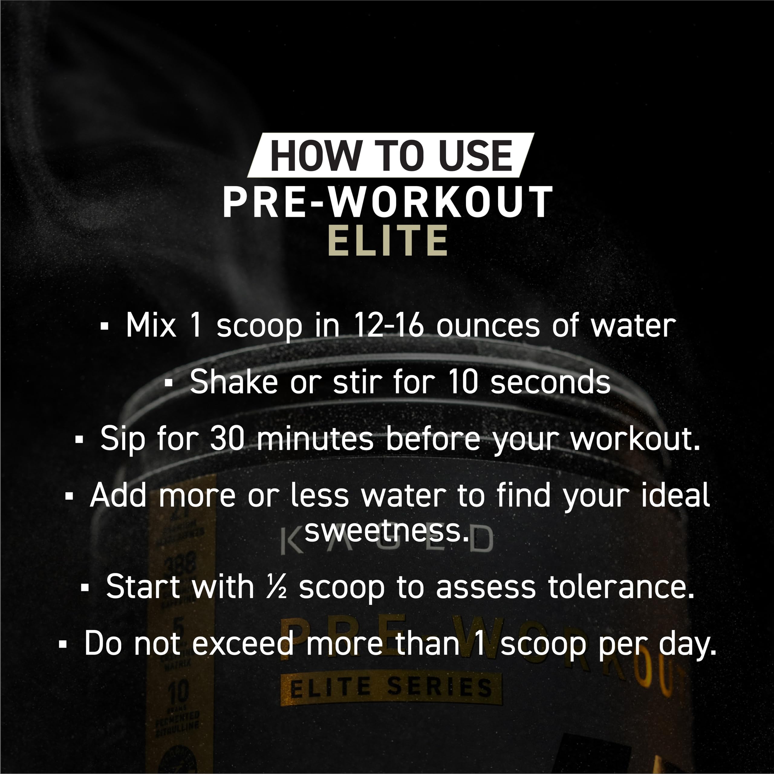 Kaged Pre Workout Elite pumps and endurance visual for training