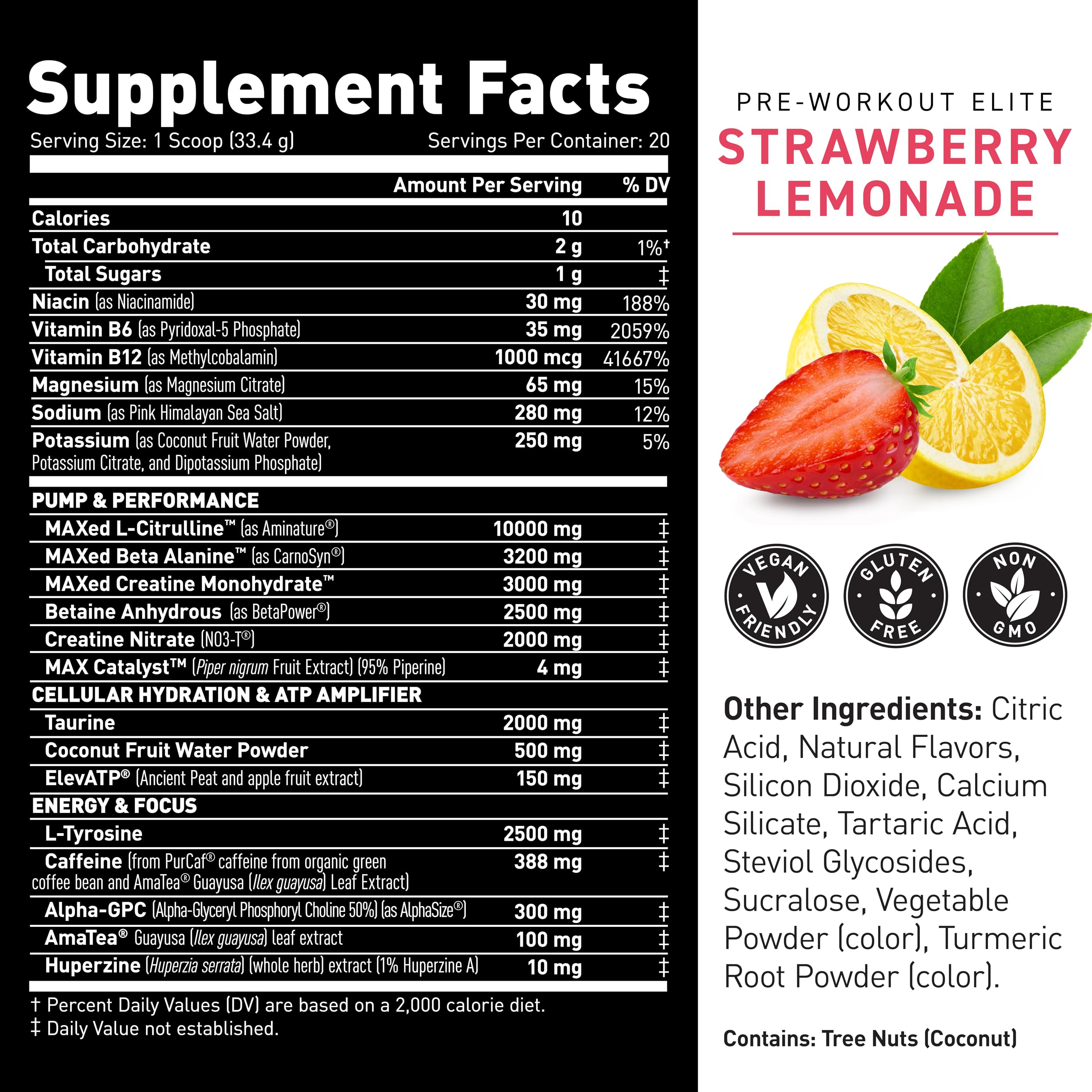 Kaged Pre Workout Elite L‑Citrulline panel supports endurance and pumps during training.